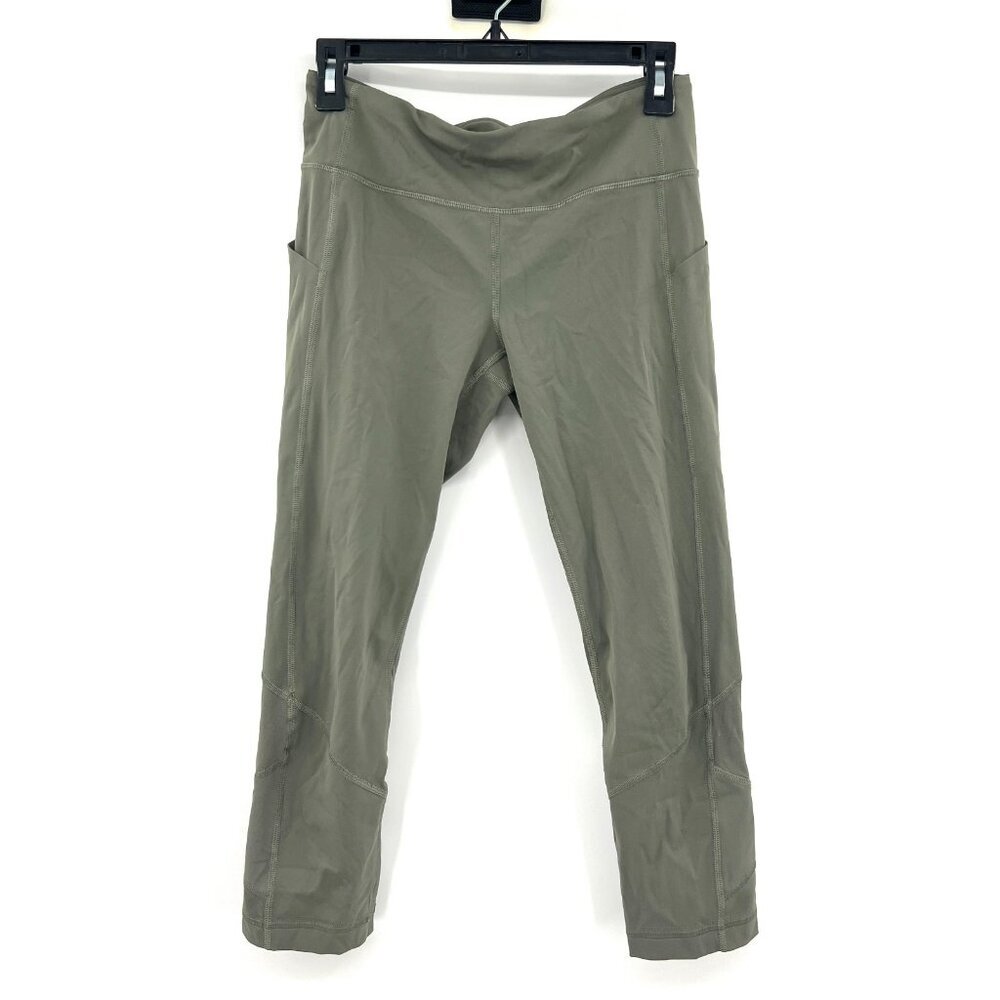 Lululemon Olive Green Cropped Leggings Women's 6